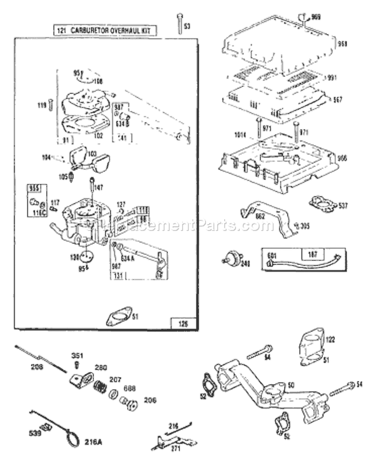 Page D Diagram and Parts List for 9162-7  Briggs and Stratton Generator